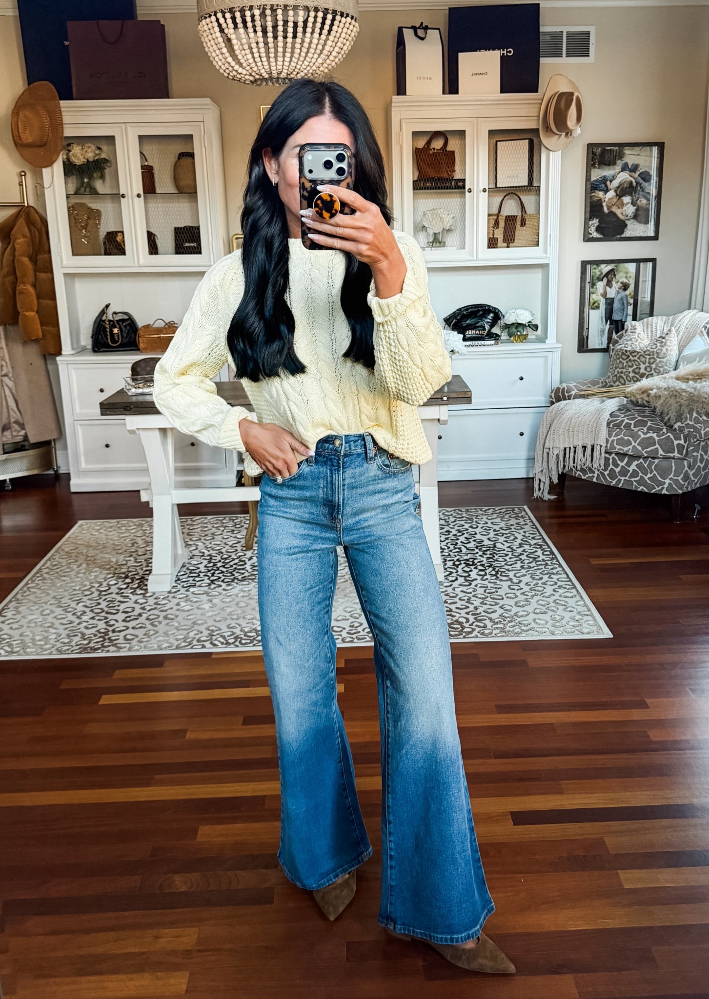 Love this butter yellow sweater!
Small sweater 
2 denim

#LTKFindsUnder50 #LTKootd