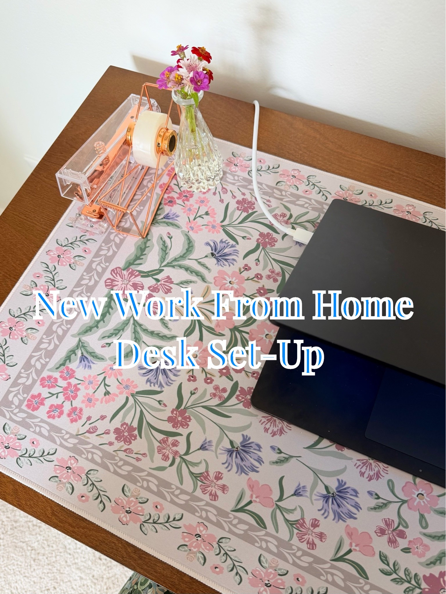 Work from Home Desk || Wooden Desk || Floral Desk Mat

#LTKWorkwear #LTKHome