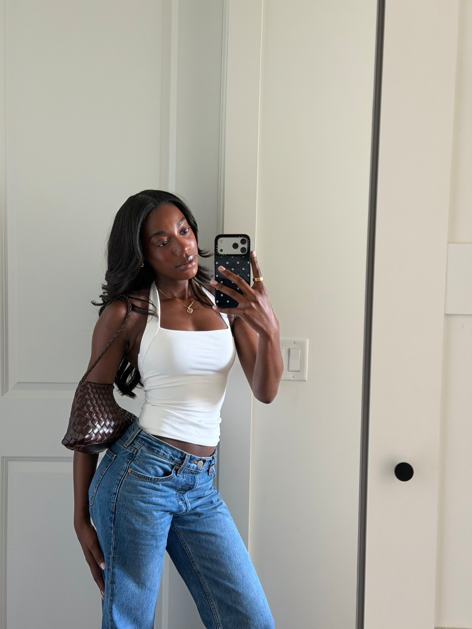 errands outfit 🧺☁️🪽☕️ #outfit #whitehalter #ootd #simpleoutfit 

#LTKootd #LTKdayinmylife #LTKgrwm