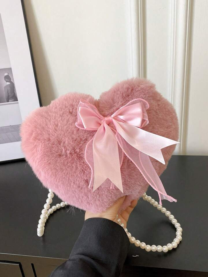 Women Asymmetrical Butterfly Bowknot Heart Shaped Handbag | SHEIN