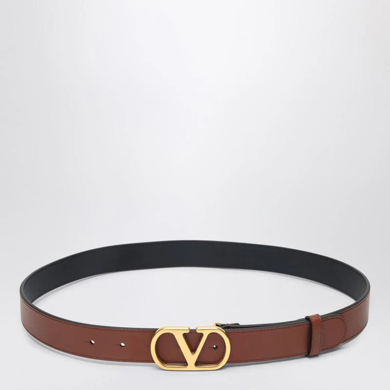 Valentino Garavani Vlogo Signature Deep Caramel Belt | Baltini