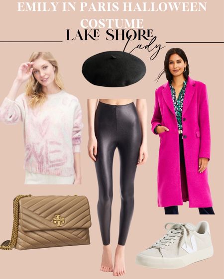 Emily in Paris - hot pink coat - tory burch purse - Halloween costume - adult Halloween costume - fall outfit - leather leggings 

#LTKshoecrush #LTKHalloween #LTKSeasonal