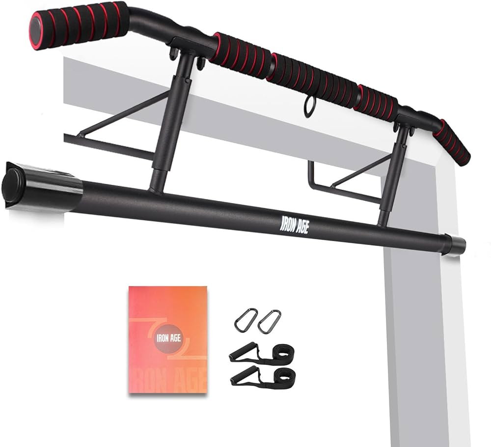 IRON AGE Pull Up Bar For Doorway - Pullupbar With Enhanced Smart Hook Angled Grip Home Gym Exerci... | Amazon (US)