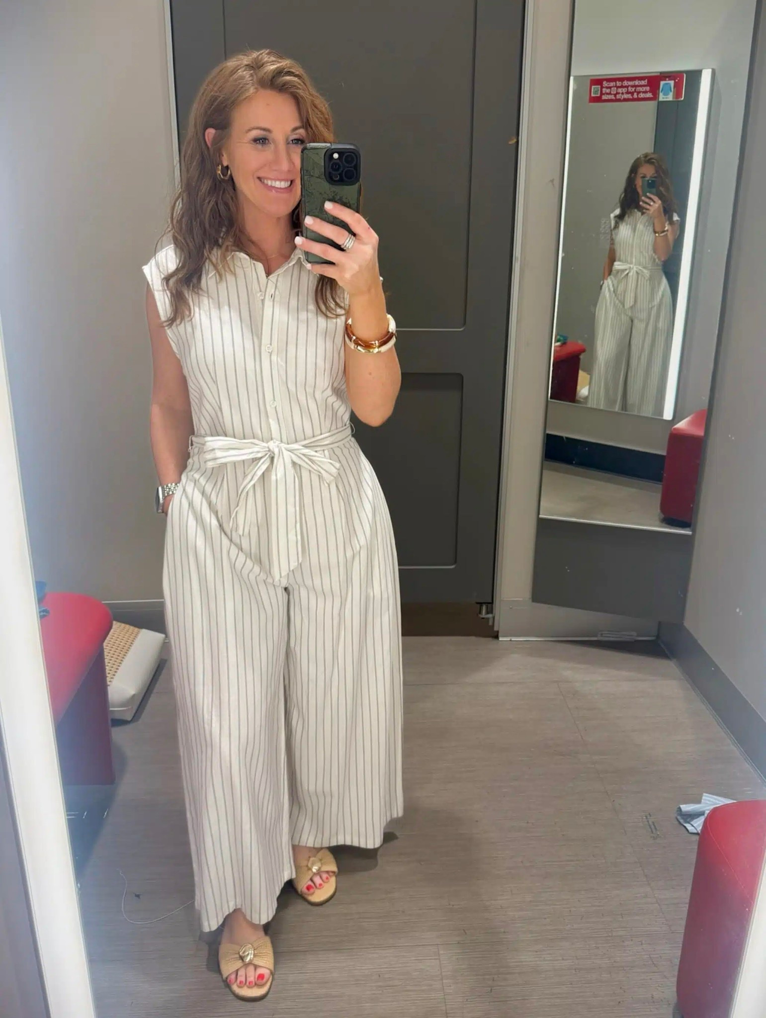 I love the ease of dresses, jumpsuits and rompers since they’re all one piece. You just have to add shoes and accessories and you’re ready to go! This pinstripe jumpsuit looks put together with ease and also comes in classic black. 

#LTKWorkwear #LTKOver40 #LTKPetite