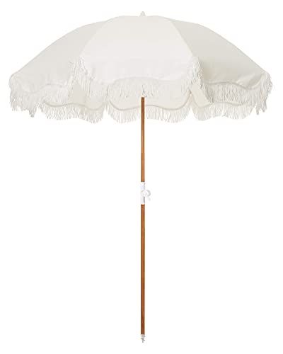 Business & Pleasure Co. Holiday Beach Umbrella, Antique White | Amazon (US)