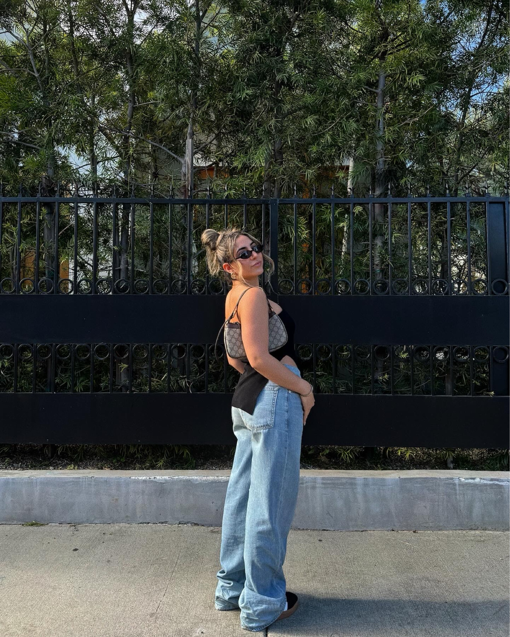 spring fit 💙 
oak + fort top, revolve jeans, adidas sneakers, Amazon sunnies, Gucci bag 

#LTKshoecrush #LTKsalealert #LTKstyletip