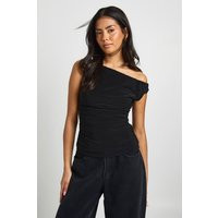 boohoo Women's Off The Shoulder Crop Top in Black | Size: 6 | Knitted | boohoo (US & Canada)