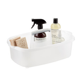Casabella® 4 gal. Rectangular Cleaning Caddy Translucent/Graphite | The Container Store