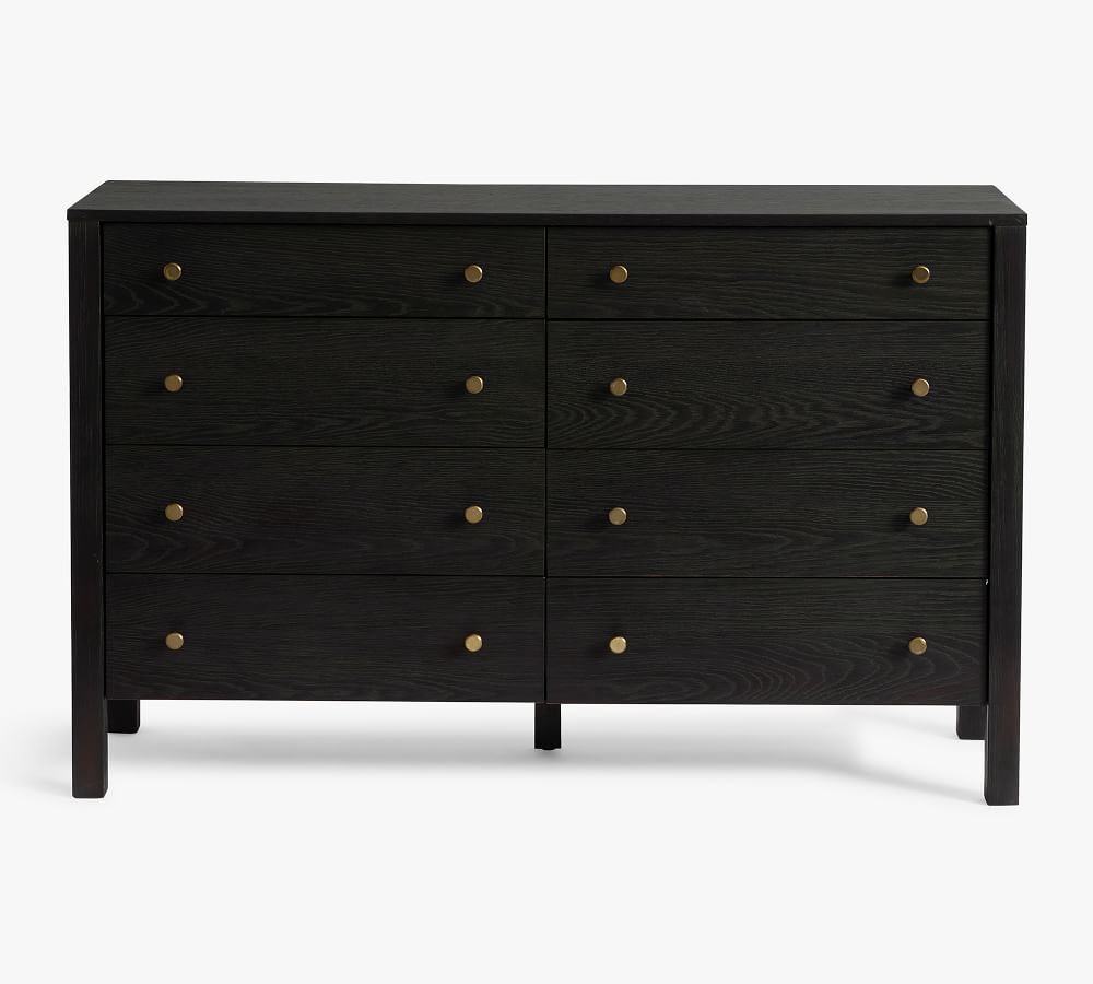 Calistoga 8-Drawer Wide Dresser, Dusty Charcoal | Pottery Barn (US)