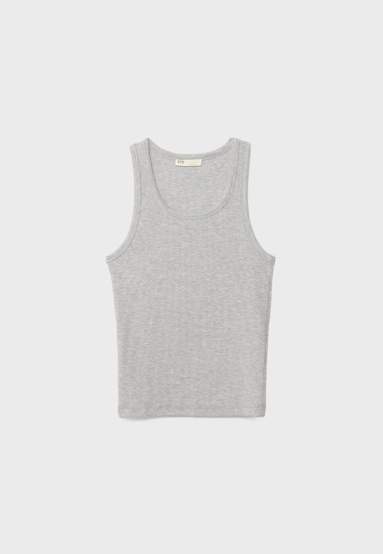 Racerback tank top - Women's fashion | Stradivarius United Kingdom | Stradivarius (UK)