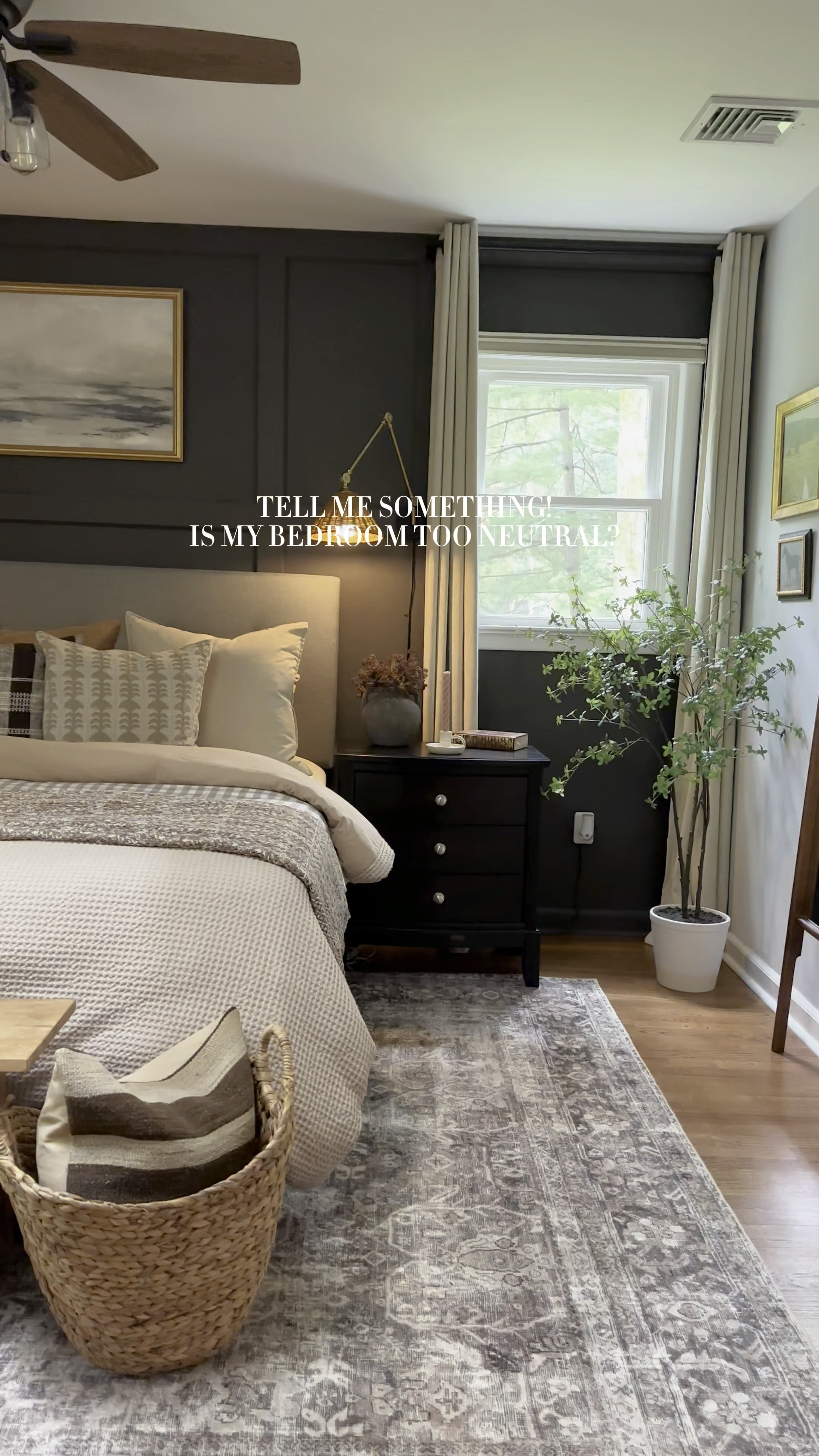 Primary bedroom, bedroom ideas, guest bedroom, moody bedroom, neutral bedroom, duvet cover, kantha quilt, sheets, bedding, loloi rug, nightstand #LTKSale 

#LTKsalealert #LTKhome