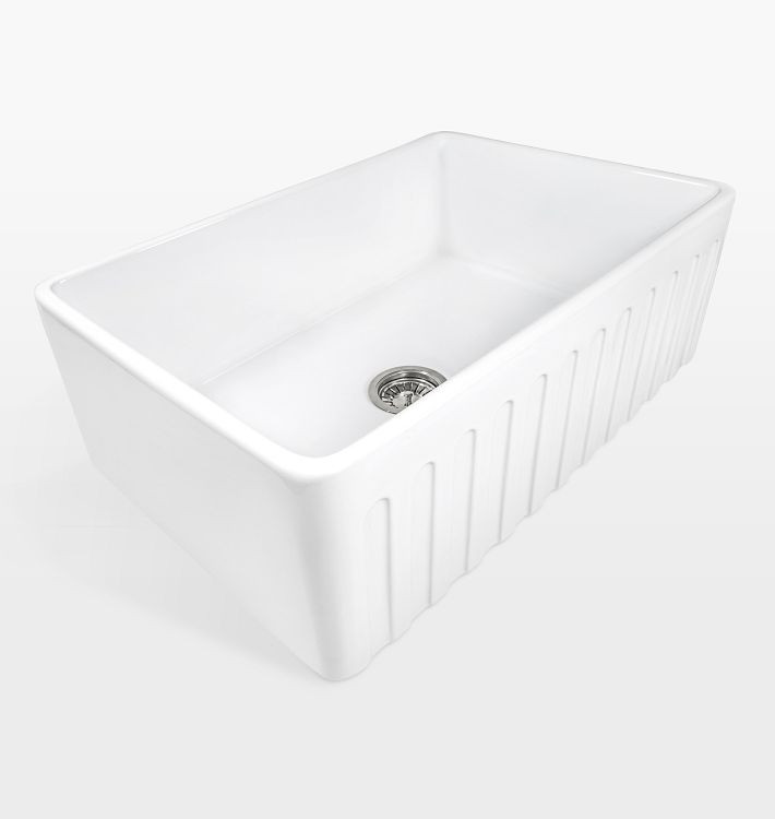 Fiamma Fireclay Single Farmhouse Apron Kitchen Sink | Rejuvenation