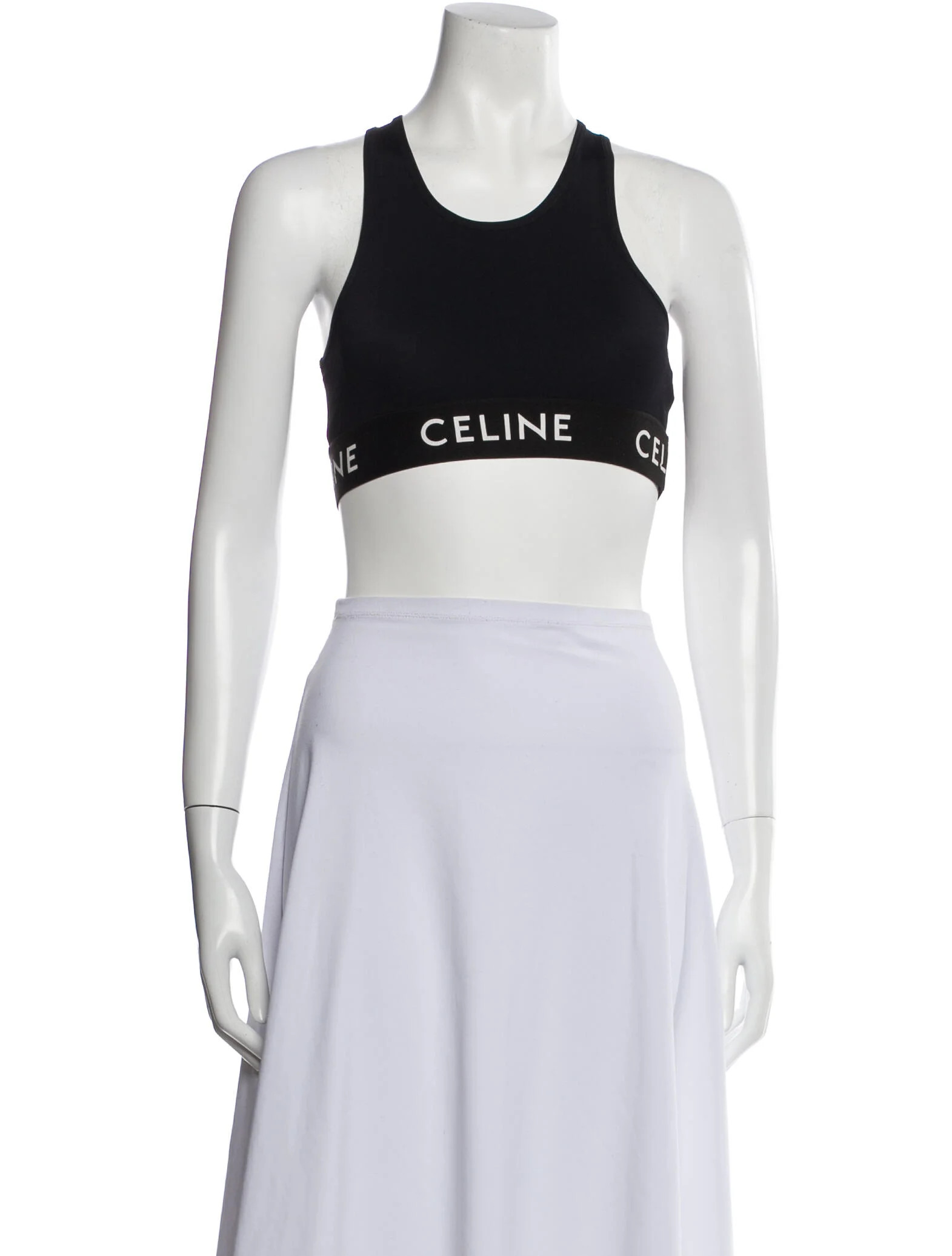 Graphic Print Scoop Neck Crop Top | The RealReal