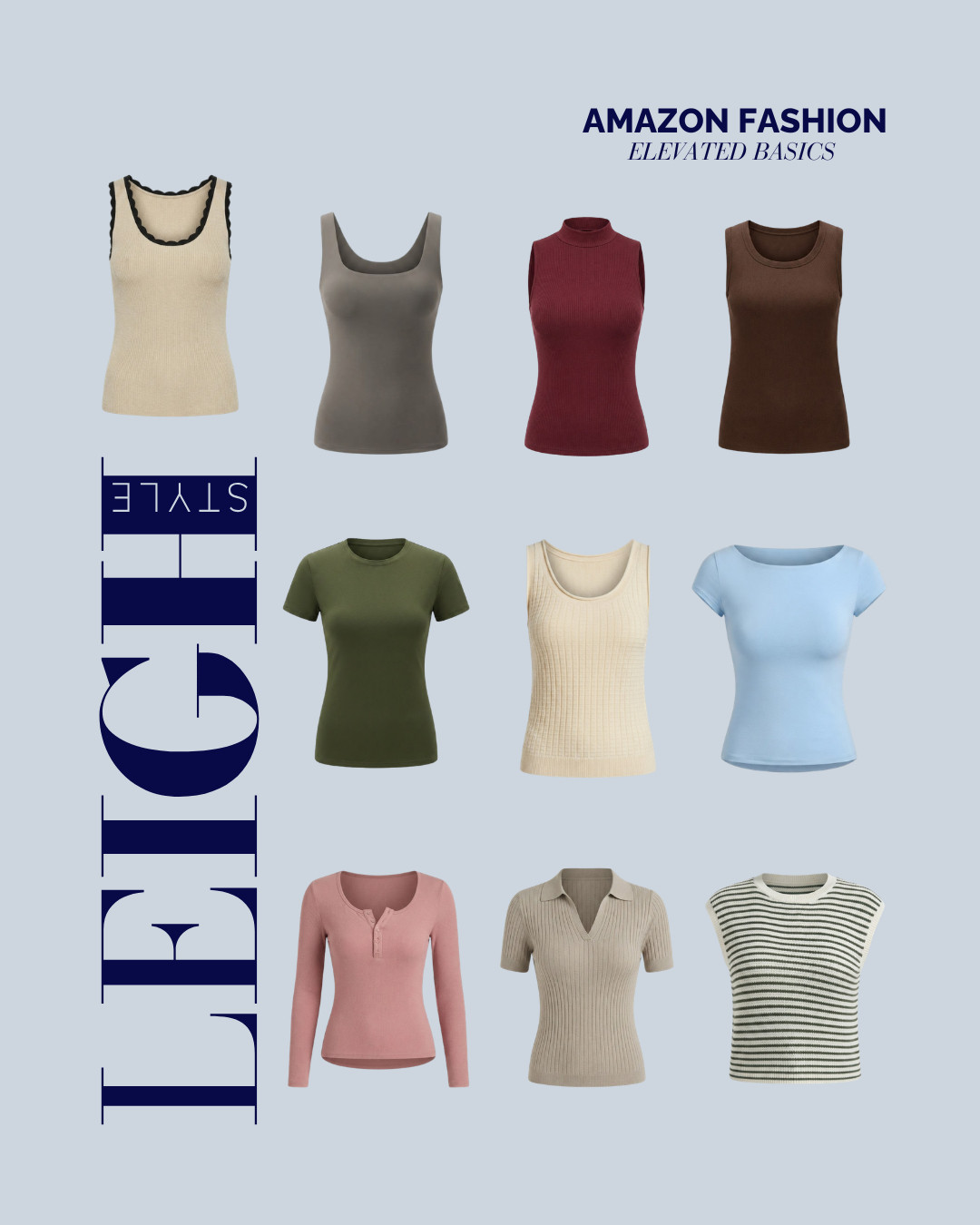 Upgrade your wardrobe with these versatile, elevated basics that make everyday styling effortless. 

#AmazonFashion #ElevatedBasics #CapsuleWardrobe #EverydayStyle #StyleInspo #LeighStyle #BasicTops 

 #LTKootd #LTKBeauty