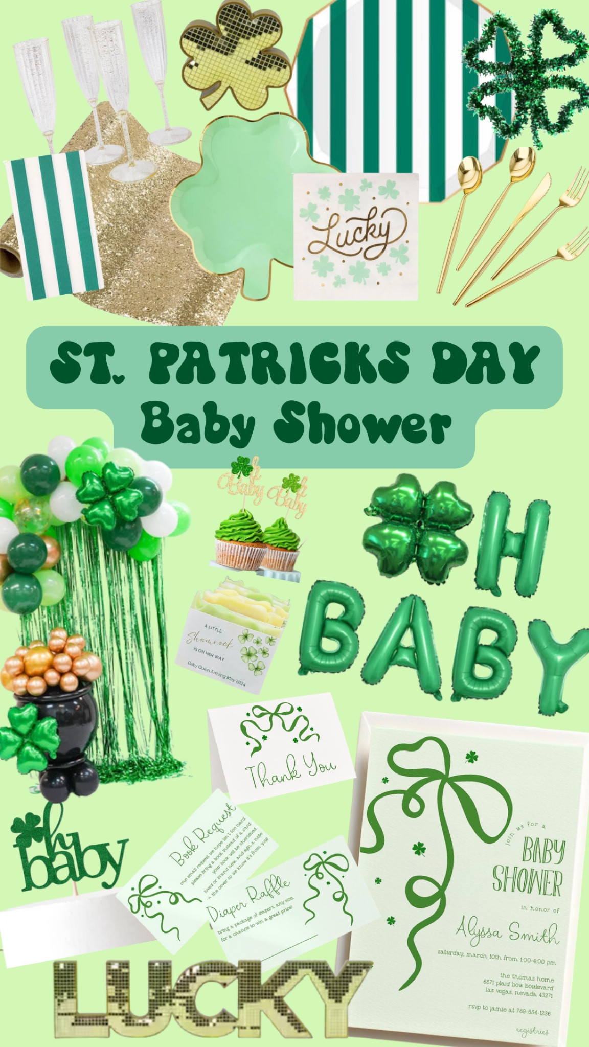 St Patrick’s Day Baby Shower - Lucky One - Little Shamrock - Green and Gold - Preppy - March - Party Inspo - Decor - Invites - Springg

#LTKParties #LTKSeasonal #LTKBump