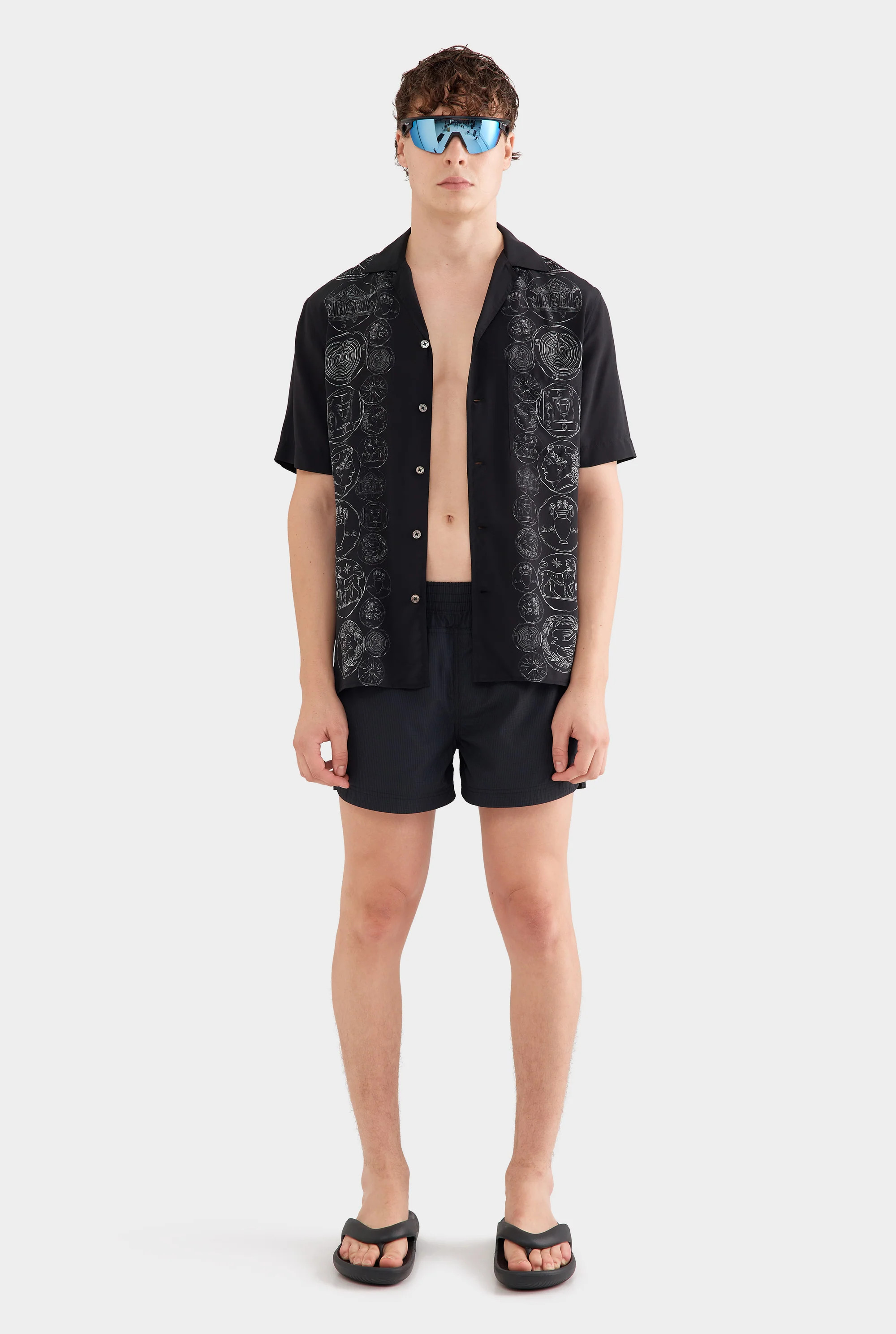 Short Sleeve Silk Camp Collar | Venroy AU