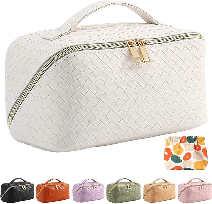 Large Capacity Travel Cosmetic Bag with Mini Travel Storage Bag,Multifunctional Lay Flat Travel M... | Amazon (US)