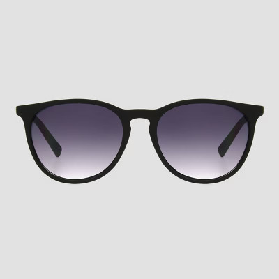 Women's Plastic Round Sunglasses - Universal Thread™ Black | Target