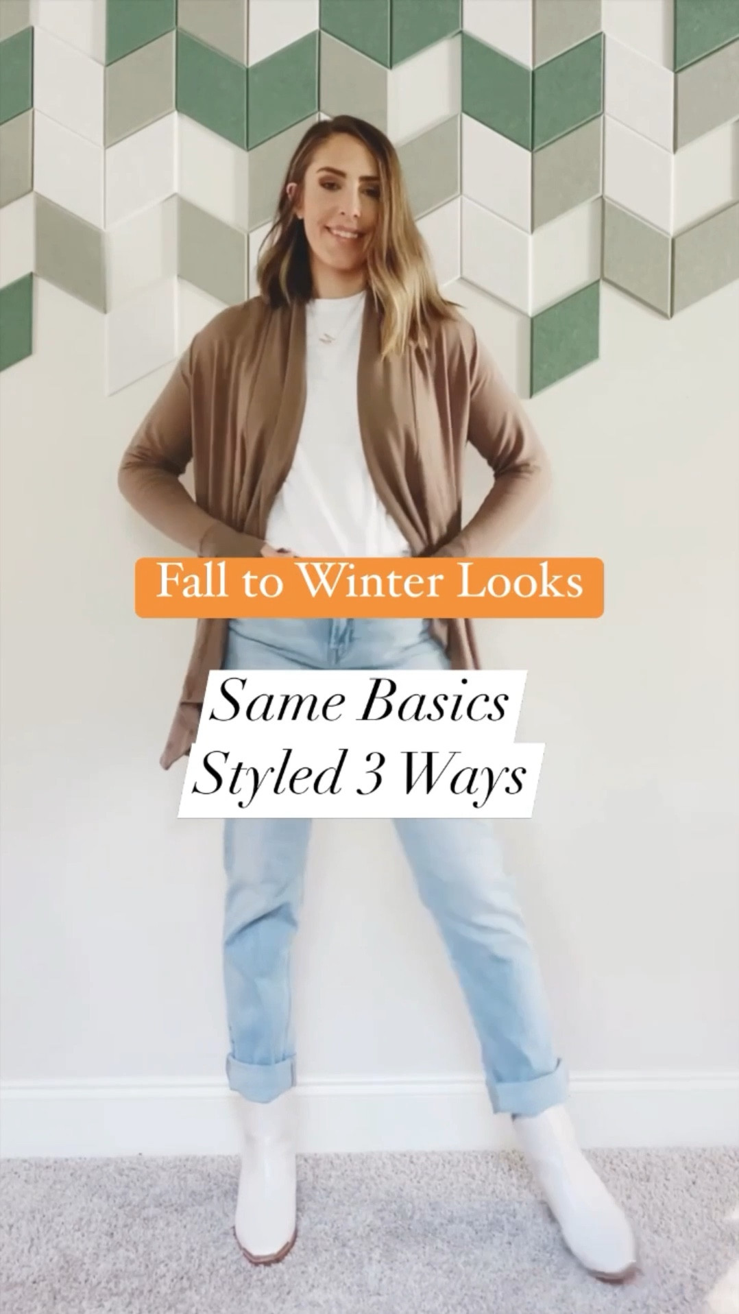 Style a basic jeans and tee 3 ways with me! By adding a layer and some cute boots, you can transition this basic style to a chic fall to winter look!

Old Navy | Athleta | LuLuLemon | Yellow Box Shoes | Pranayama Wrap | Boyfriend Jeans | Tall Women Fashion | White Love T-shirt | White Boots | Sherpa Wedge Boots | Boot Sneakers | Shacket | Fedora | Fall Fashion | Winter Fashion | size 6 fashion | size 6 | size 8 fashion | size 8 | Tall girl outfit | tall girl fashion | midsize fashion size 8 | midsize | tall fashion | tall women 

#tallwomenfashion #tallgirlfashion #runningerrands

Which one is your favorite? Let me know in the comments!

#LTKFindsUnder100 #LTKStyleTip #LTKSeasonal