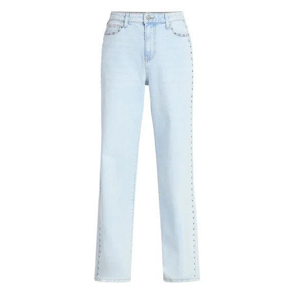 No Boundaries High Rise Baggy Wide Leg Jeans, 32" Inseam, Women's and Women's Plus Sizes XXS-4X | Walmart (US)
