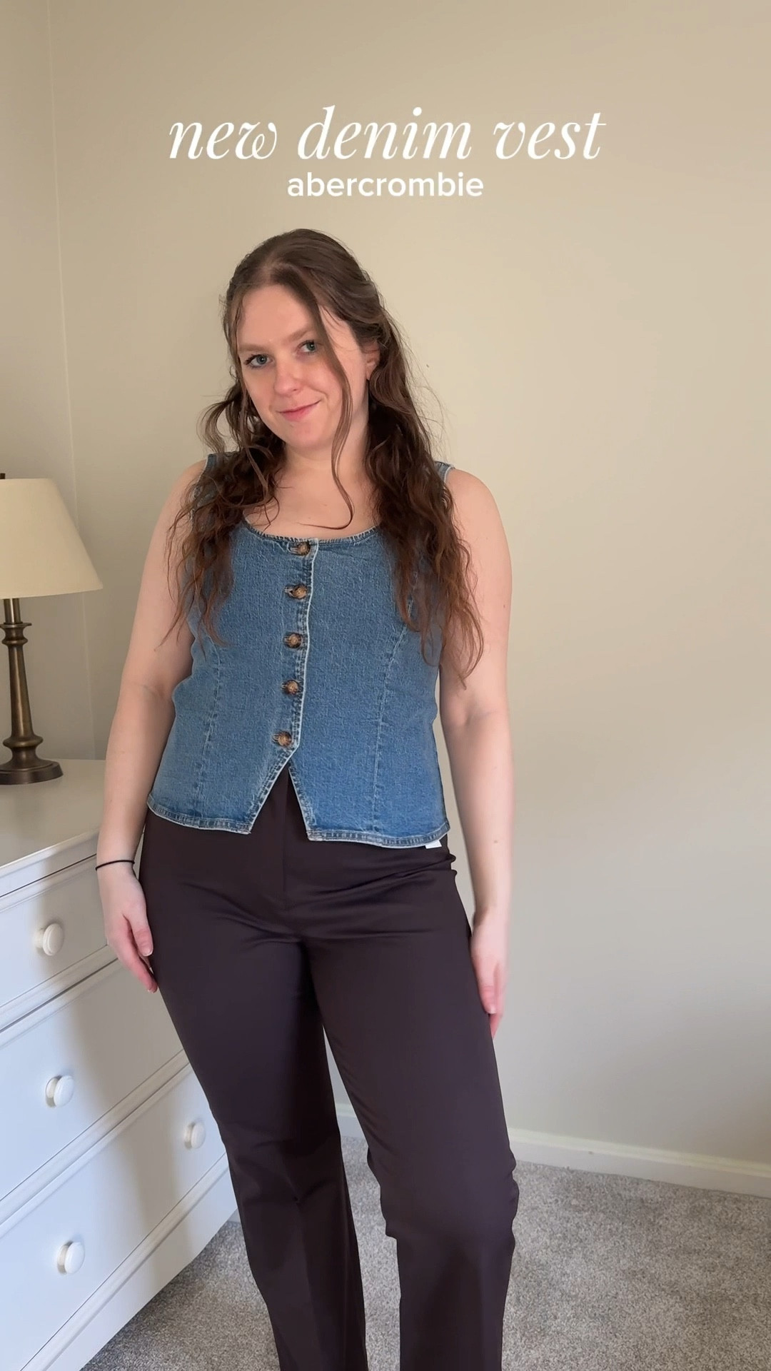This vest has some give so you don’t feel like you’re squeezing yourself into it! The tie on the back cinches the waist so you can adjust the silhouette to your liking! 10/10 

Size: large

#LTKootd #LTKMidsize