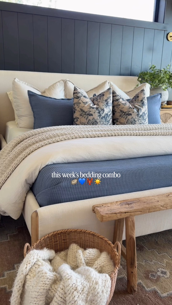 This summer bedding combo from Quince has been on repeat The Mineral Blue Organic…