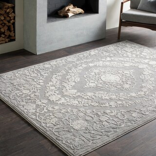 Gracewood Hollow Ishmael Floral Medallion Grey Area Rug - 6'7" x 9'6" | Bed Bath & Beyond