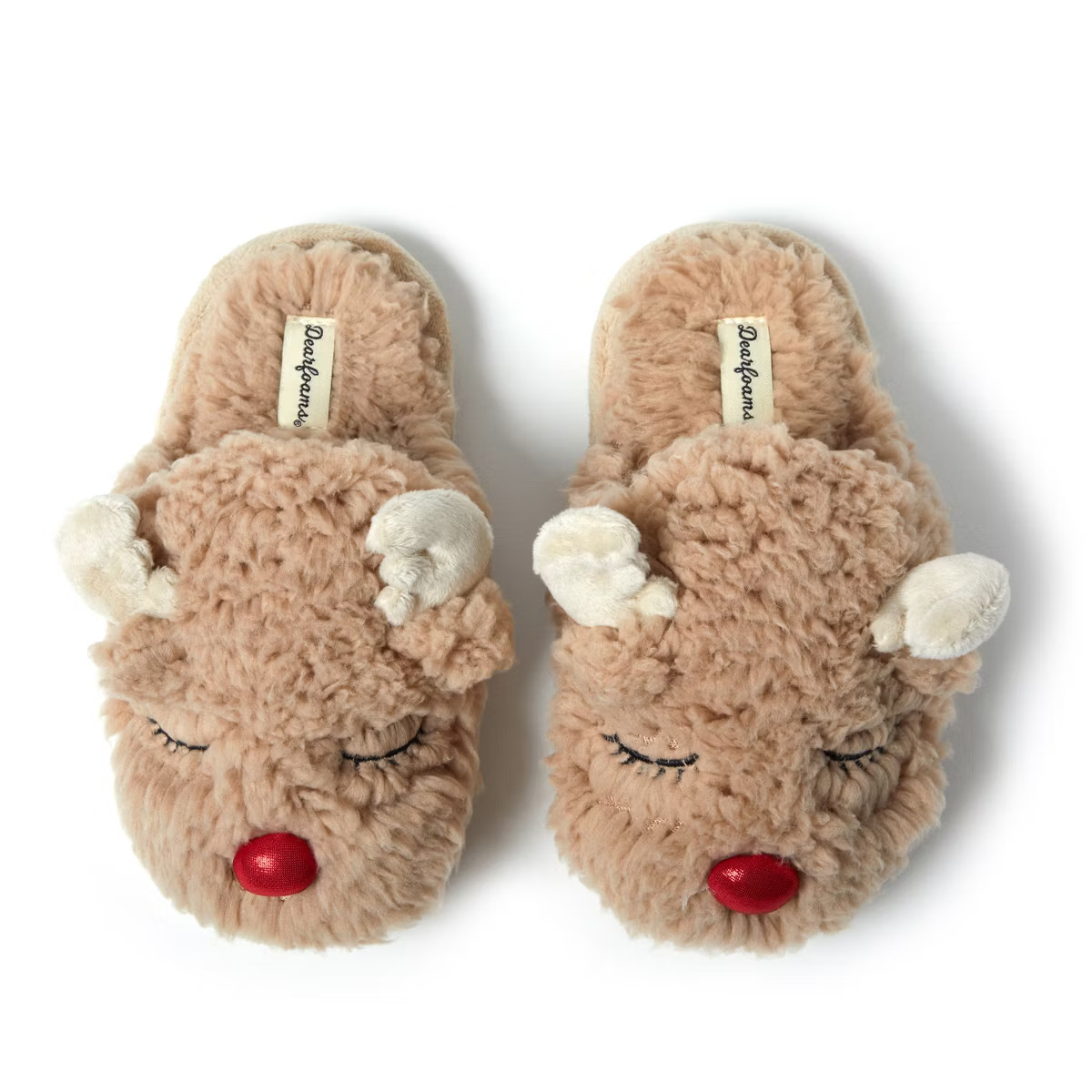 Dearfoams Kid's Holiday Christmas Reindeer Scuff Slipper | Target