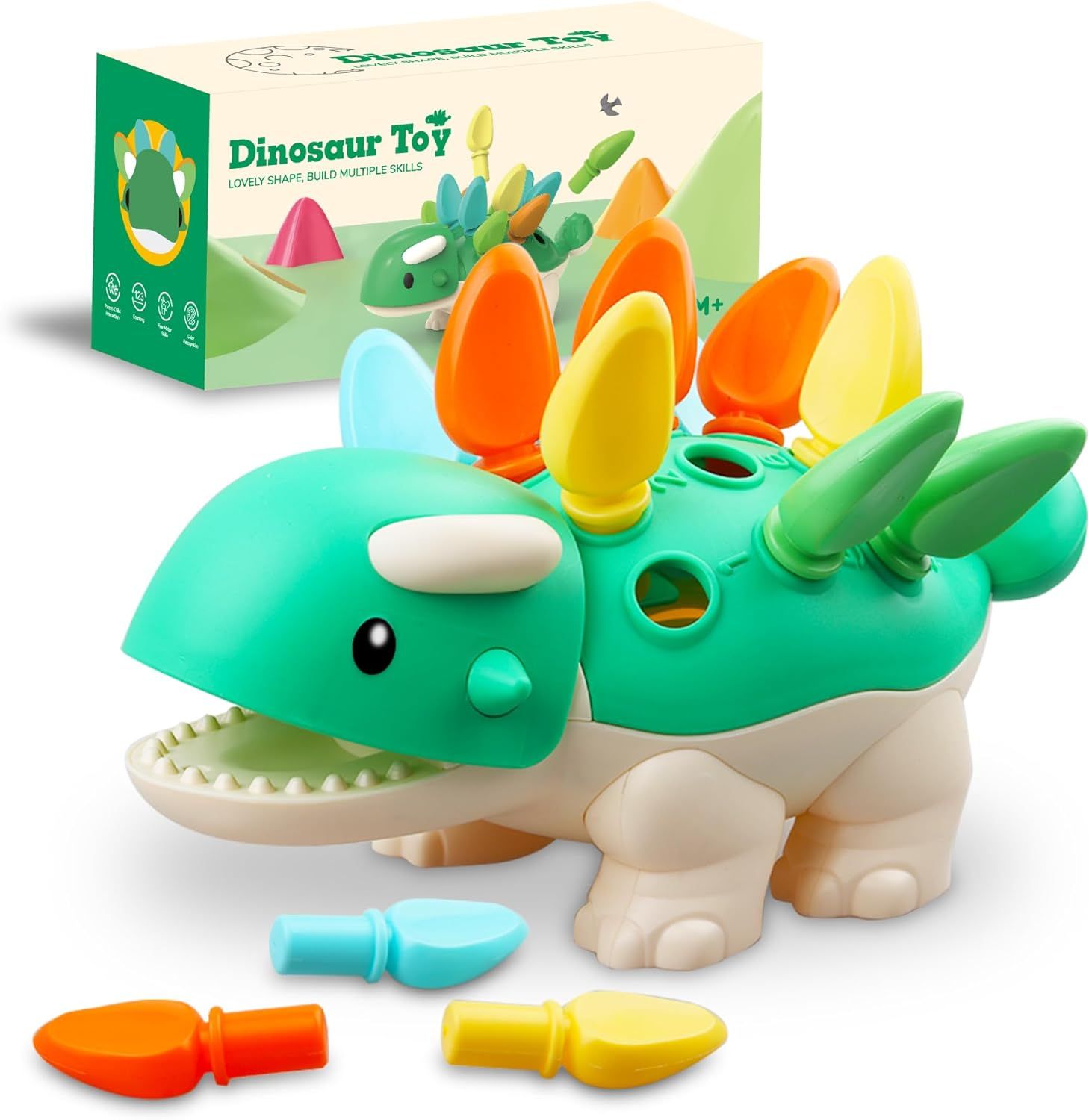 Toddler Montessori Toys Educational Dinosaur Game Learning Activities - Gifts for 6 9 12 18 Month... | Amazon (US)