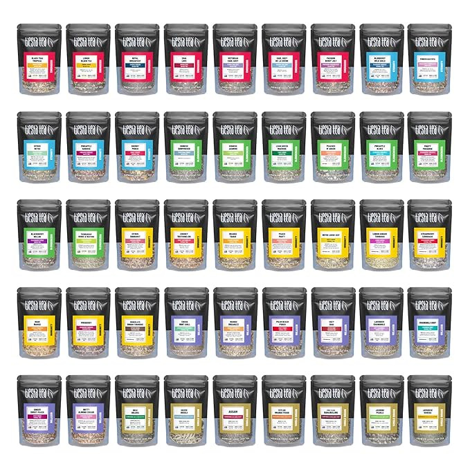 Tiesta Tea - Tiesta Tastings Sampler Dry Flight Set, Loose Leaf, High to No Caffeine, Makes Hot a... | Amazon (US)