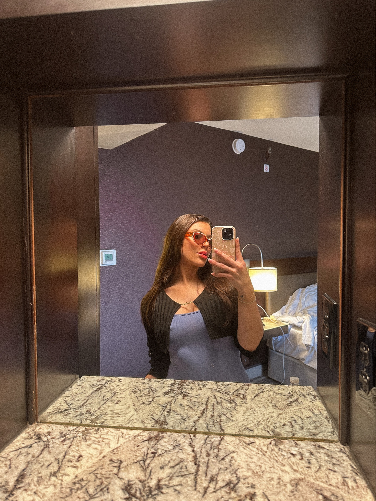 Added a few details to my favorite amazon dress before leaving for aesthetics conference in San Diego! Pela phone case always. 🎀These red I-SEA sunglasses are a new must 🍒