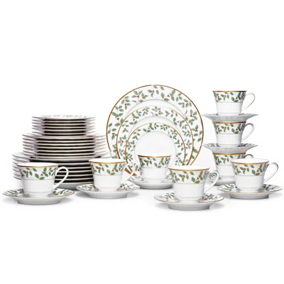 Noritake Holly and Berry Gold 40 Piece Dinnerware Set, Service for 8 | Wayfair North America
