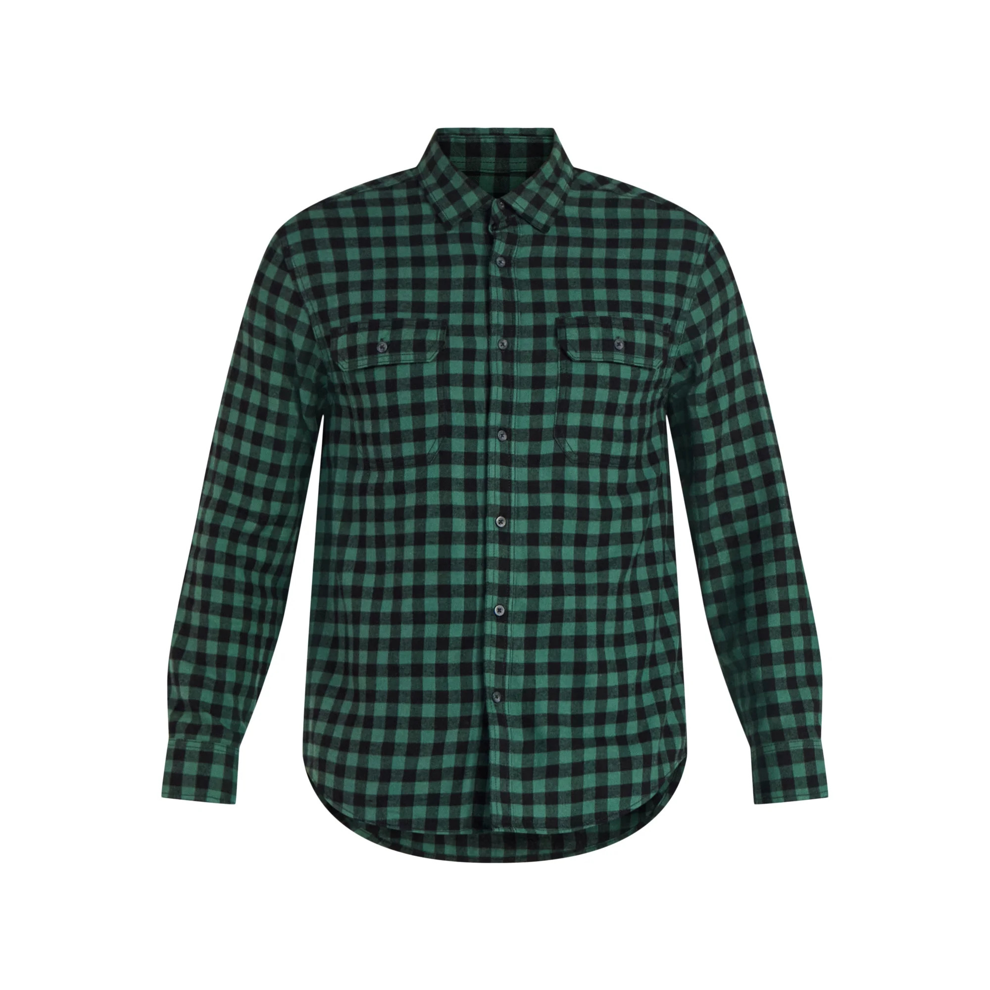 George Men's and Big Men's Double Pocket Flannel Shirt, Sizes XS-3XLT | Walmart (US)