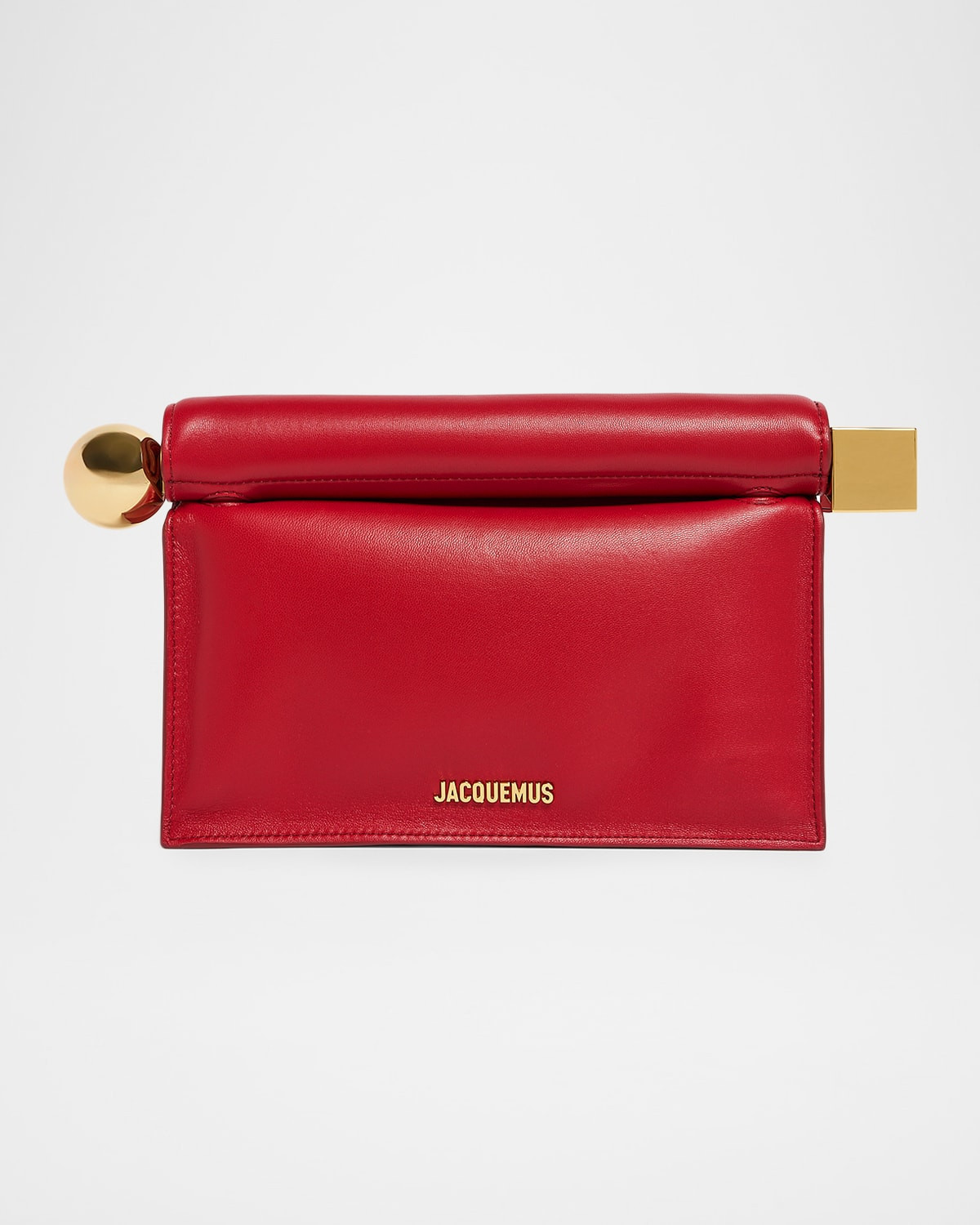 Rond Carre Leather Clutch | Neiman Marcus
