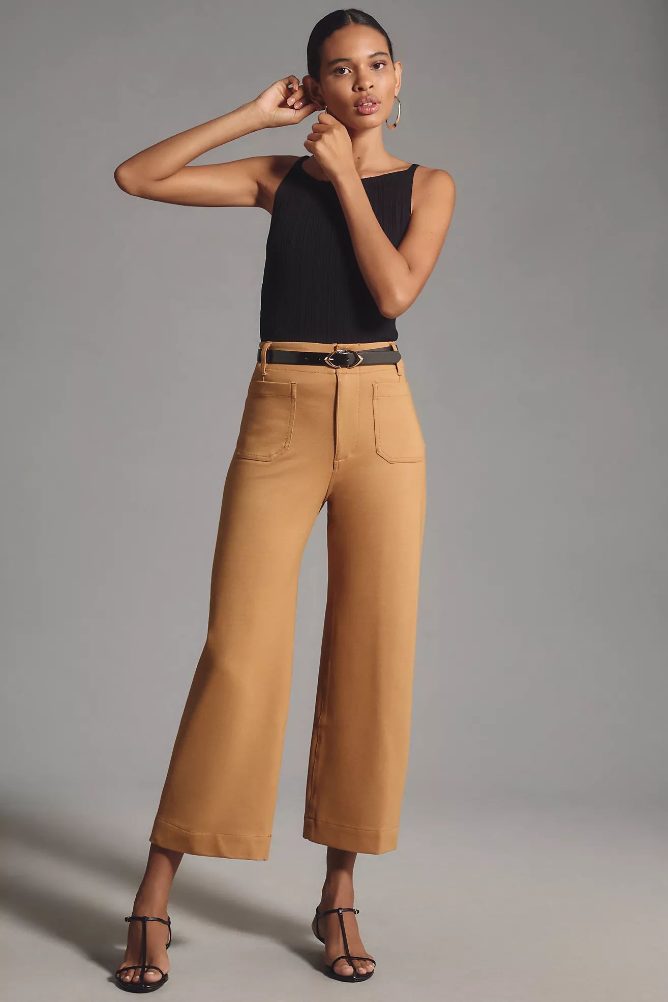 The Colette Cropped Wide-Leg Pants by Maeve: Ponte Edition | Anthropologie (US)