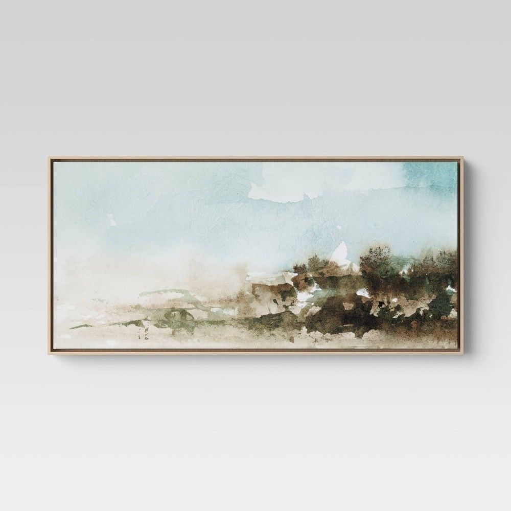 47"" X 24"" Watercolor Landscape Framed Canvas - Project 62 | Target