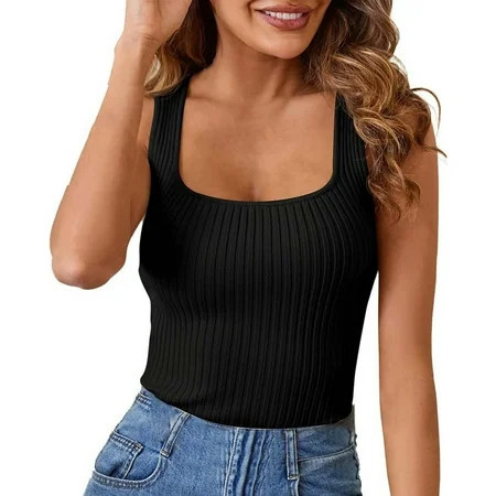 Black Tight Tank Tops for Women Polyester Undershirts for Women Sleeveless Tank Top for Women L Womens Undershirt Tank Tops Heart Tank Top Heart Tops Asymmetrical Tops for Women | Walmart (US)
