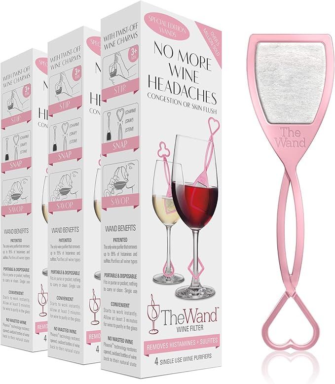 PureWine Wand Purifier Removes Histamines and Sulfites - Reduces Wine Allergies & Eliminates Head... | Amazon (US)
