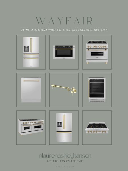 How stunning are these appliances? If you’re in the market for new appliances, this Zline Autograph Edition line has stunning options and many of them are 10% off right now at Wayfair! A niche item, but I love the look and they remind me of my own Cafe Appliances that I love! 

#LTKsalealert #LTKhome