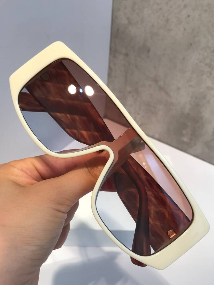 New
     
      Women's Candy-colored Splicing One-piece Vintage Fashion Glasses | SHEIN