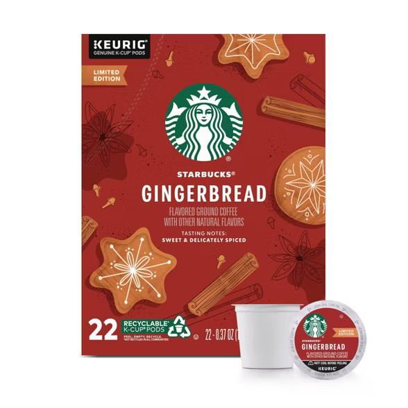Starbucks Keurig K-Cup Medium Roast Gingerbread Coffee - 8.1oz | Target