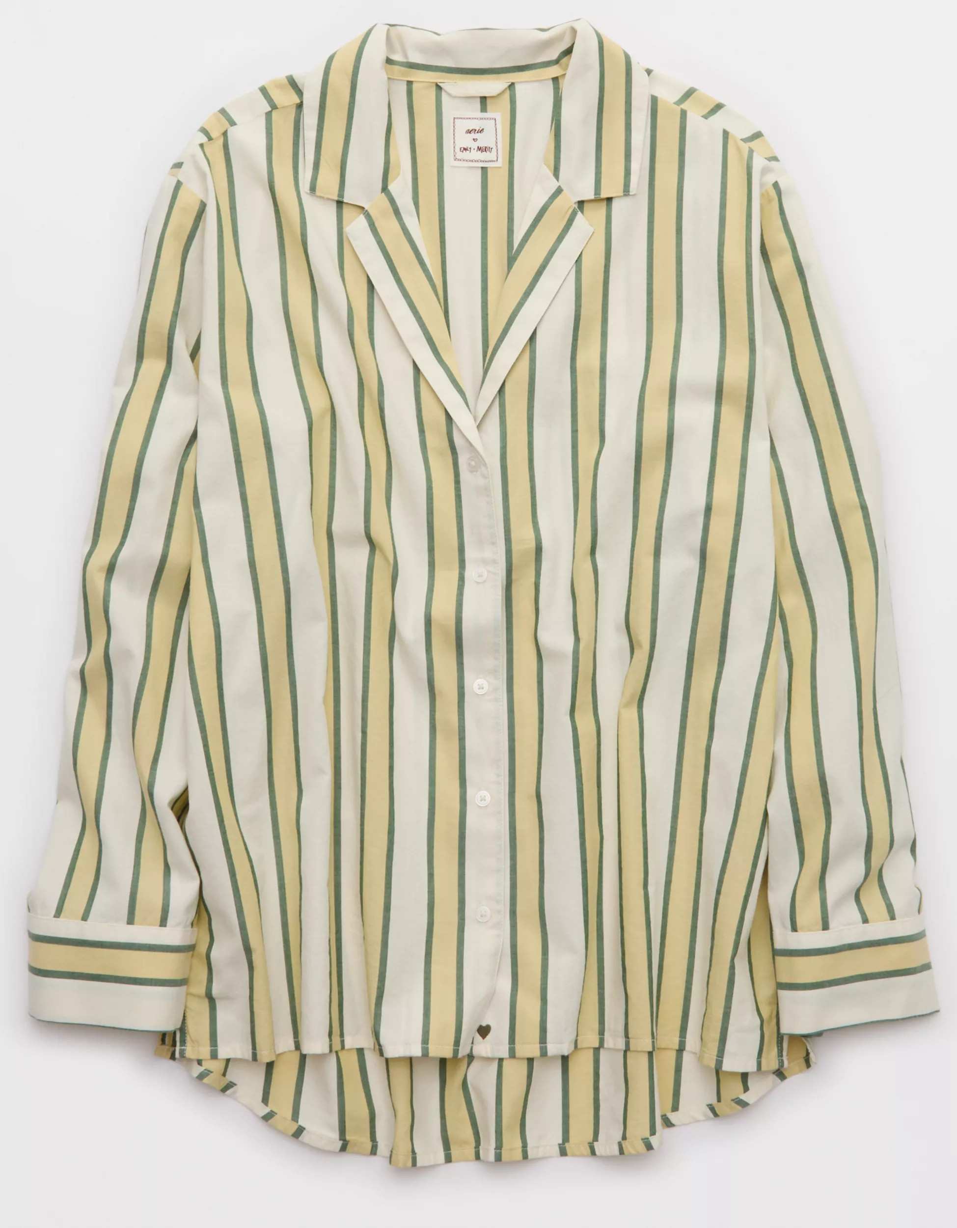 Aerie x Emily + Meritt Cotton Club Stripe Long Sleeve Top | Aerie