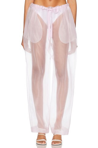 KHAITE Trenton Organza Pant in Pink | FWRD 