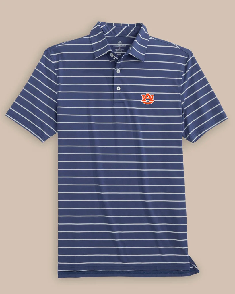 Auburn Tigers brrr°®eeze Desmond Stripe Polo | Southern Tide