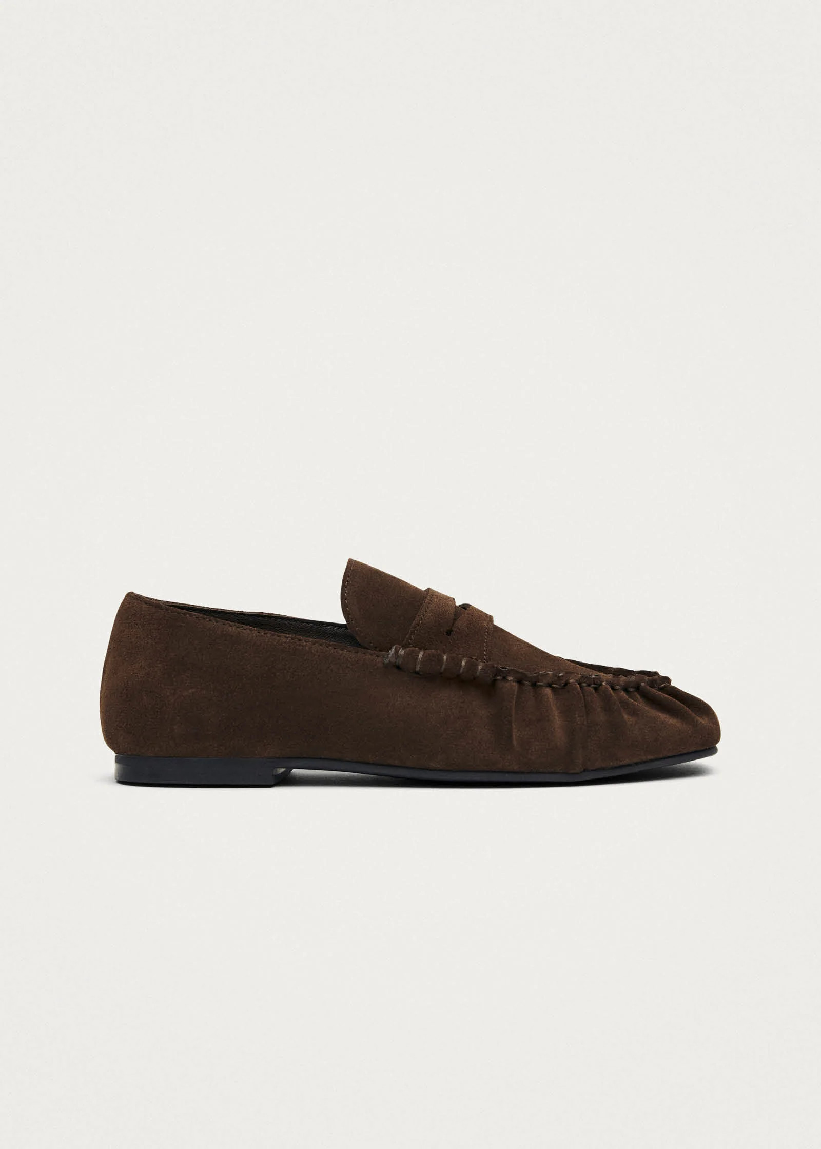 Aven Suede Brown Leather Loafers | ALOHAS (Global)