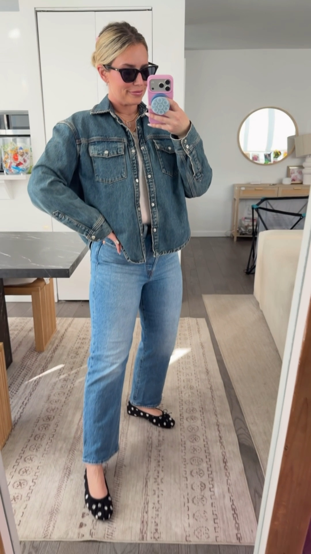 Buy the jeans!!! No seriously what are you waiting for!!??? They are $110 and so good! And my polka dot ballet flats are $55 :). Perfect for spring!

#LTKOver40 #LTKmomlife #LTKSeasonal