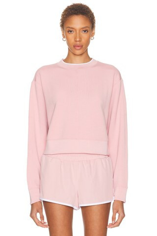 Varley Tasmin Cropped Sweatshirt in Mauve | FWRD 