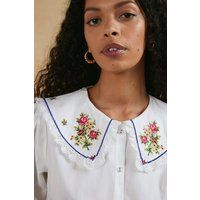 Womens Embroidered Floral Shirt | Oasis UK & IE 