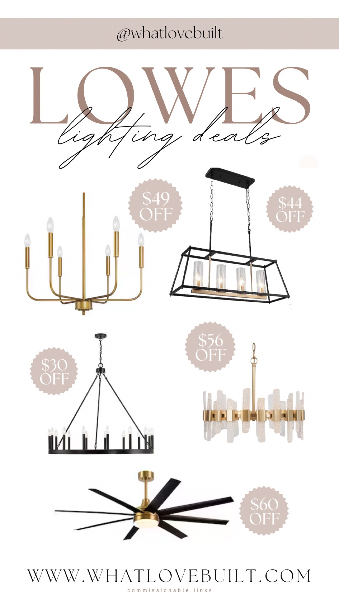 Lowes Lighting Deals

#lighting #fan #home #homedeals #lowes #chandelier #homelighting #homedesign #diy

#LTKsalealert #LTKHoliday #LTKhome