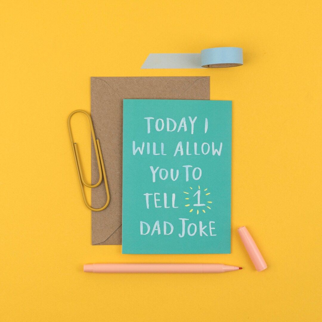 Father's day card 'Today I Will Allow You To Tell 1 Dad Joke', card for dad this father's day | Etsy (US)
